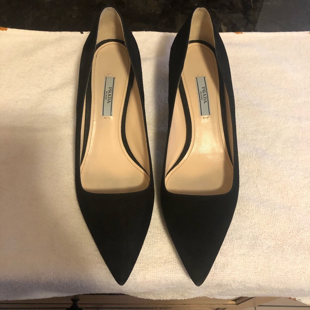 Prada Suede Kitten Heels